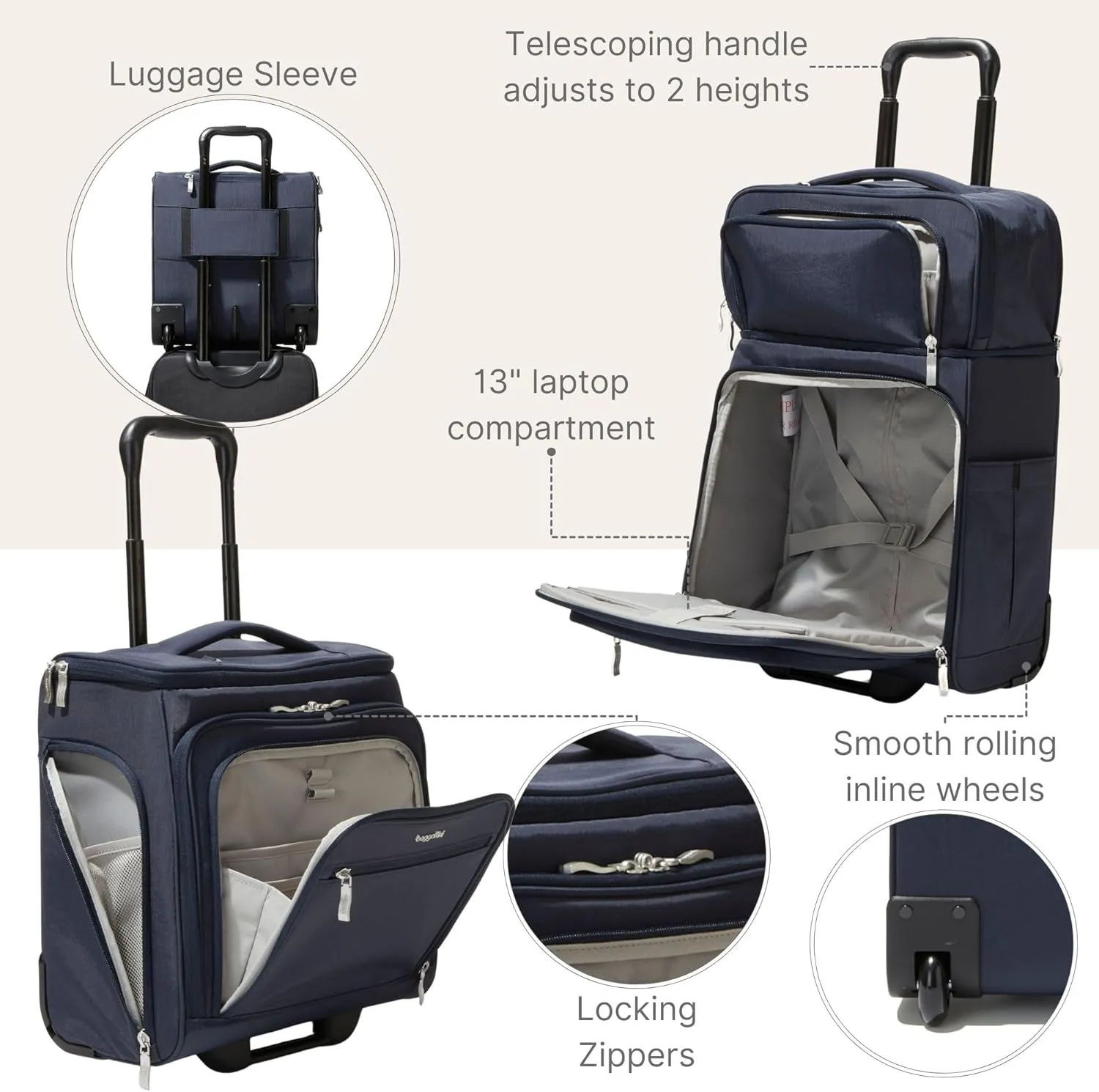 Baggallini Expandable Underseat Carry-On