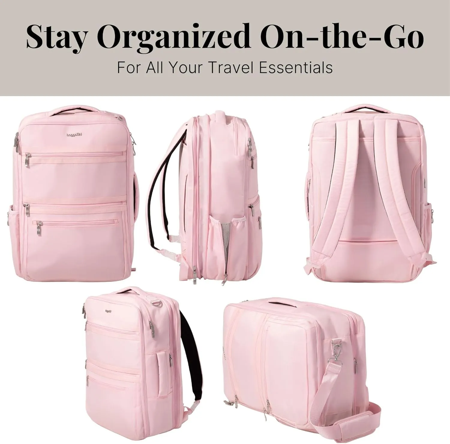 Baggallini Modern Convertible Travel Backpack