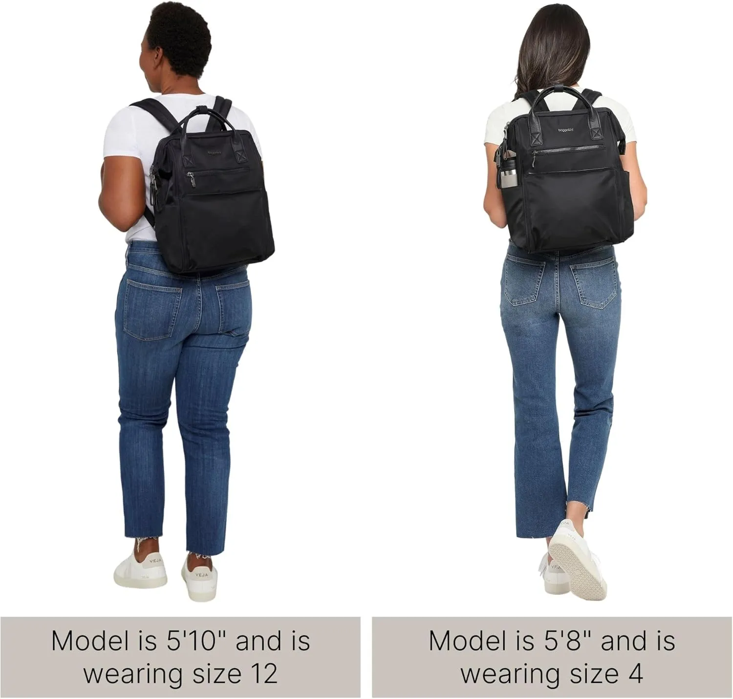 Baggallini Soho Backpack - Travel Laptop Backpack for Women - Lightweight Water-Resistant Luggage Bag, French Navy