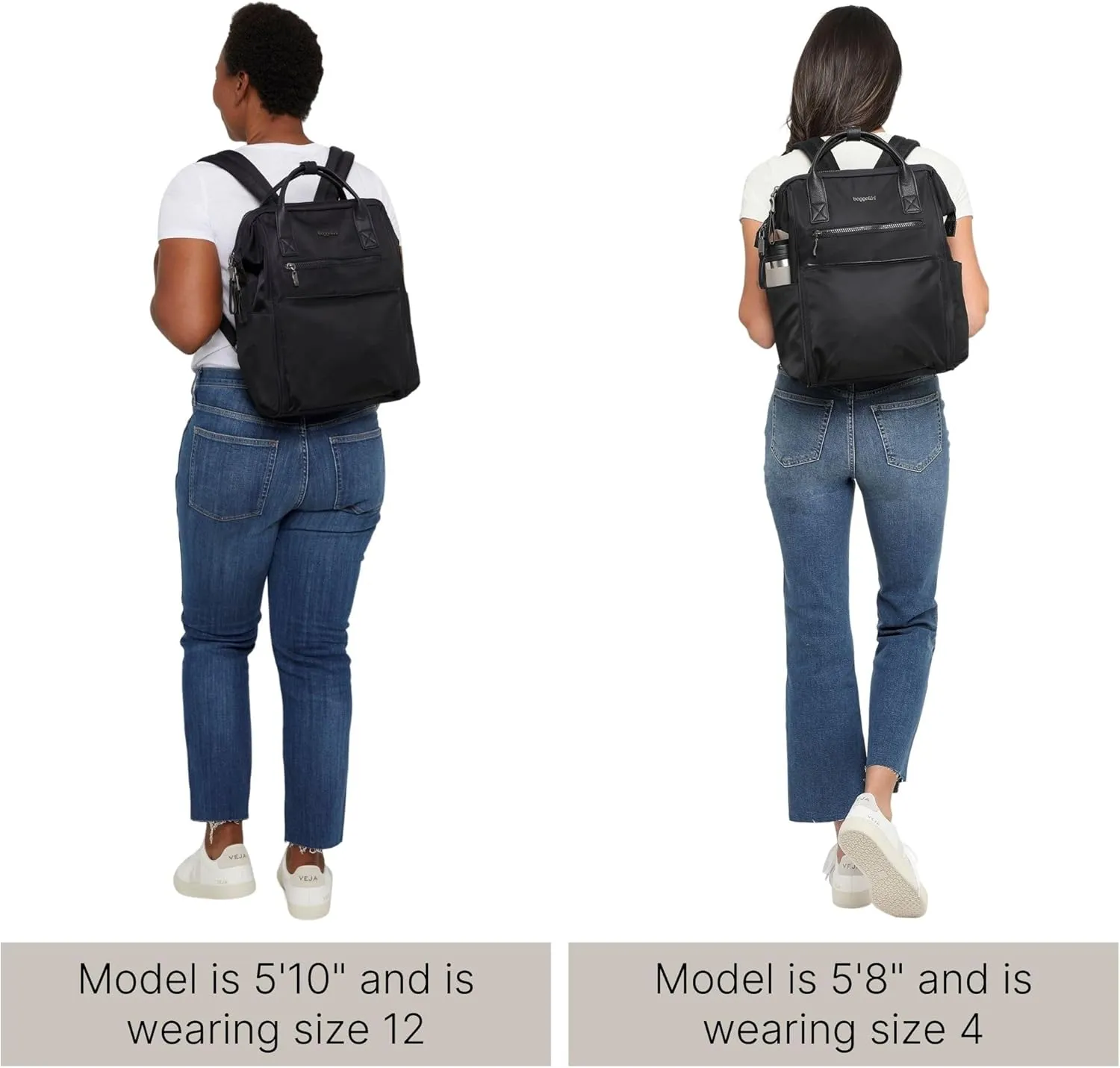 Baggallini Soho Backpack - Travel Laptop Backpack for Women - Lightweight Water-Resistant Luggage Bag, Heather Grey Neoprene