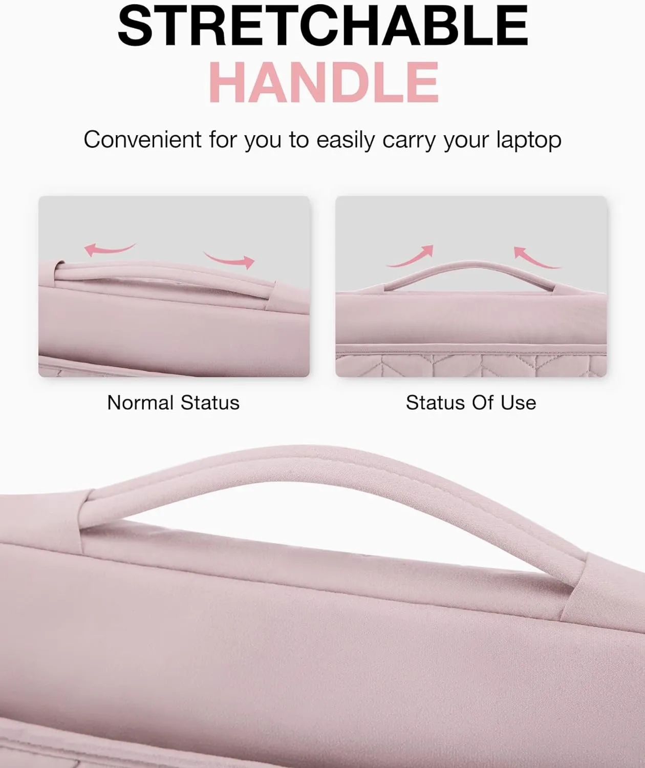 BAGSMART 13-14 inch Laptop Sleeve with Handle, Puffy Padded Laptop Case Fitted with MacBook Air Pro 13.3-14 inch, Dell, HP