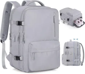 Bagsure Large Travel Backpack for Women Men, 45L Expandable Carry On Backpack, 17 Inch Laptop Backpack Waterproof College Business, Flight Approved