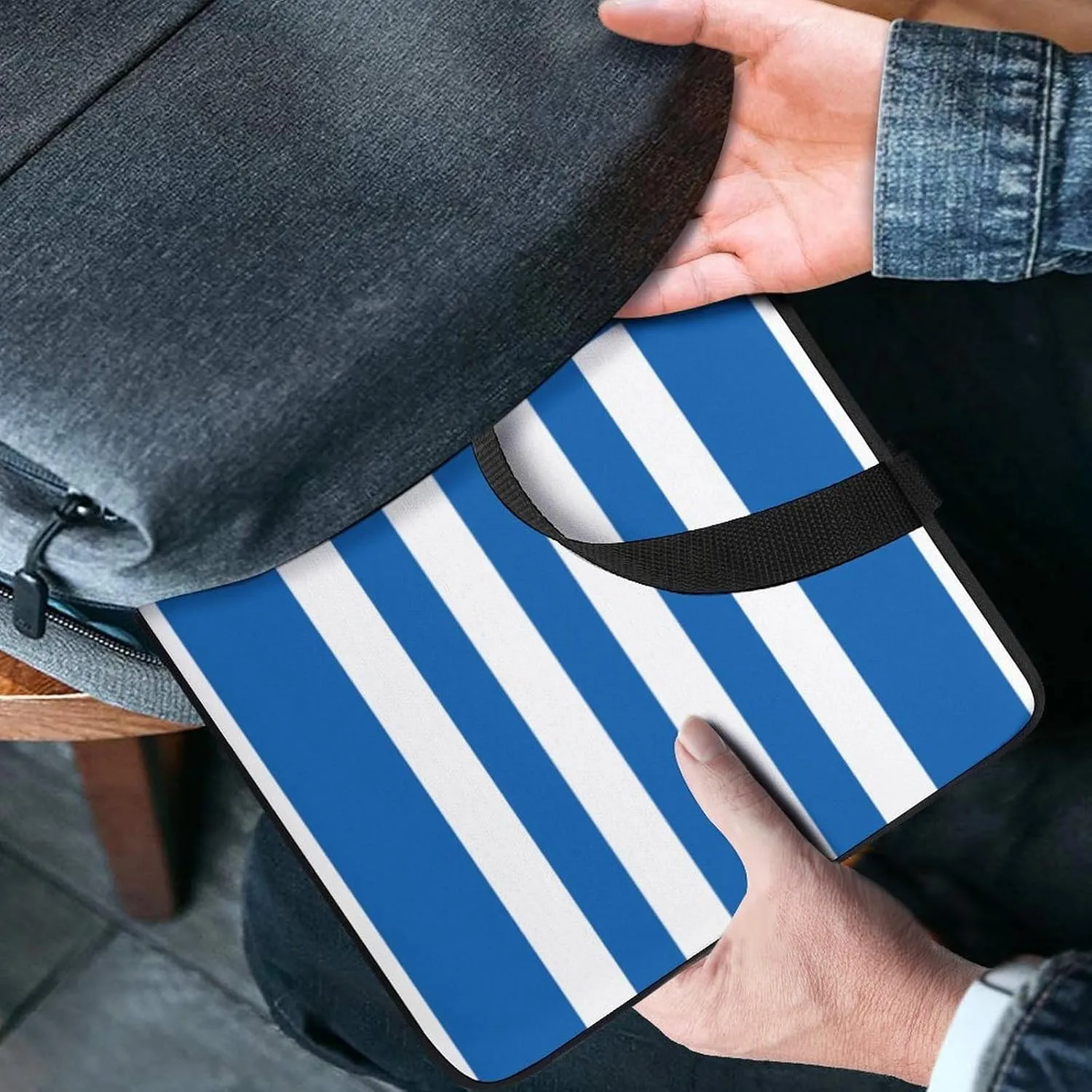 Bahamas Flag Teacher's Tote Men's Laptop Bag Leather Waterproof Briefcase Portable Pattern