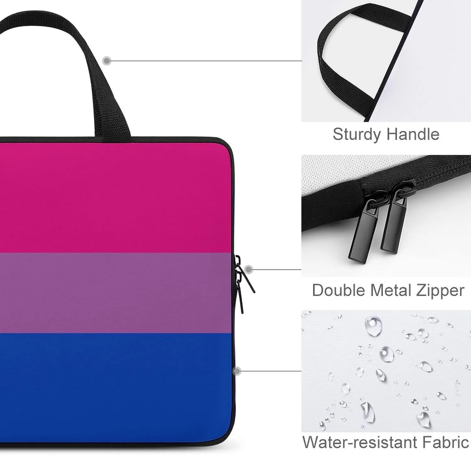 Bahamas Flag Teacher's Tote Men's Laptop Bag Leather Waterproof Briefcase Portable Pattern