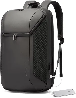 BANGE Smart Business Laptop Backpack Waterproof can fit 15.6-17.3 Inch Laptop with 3.0 USB charging port for men and women