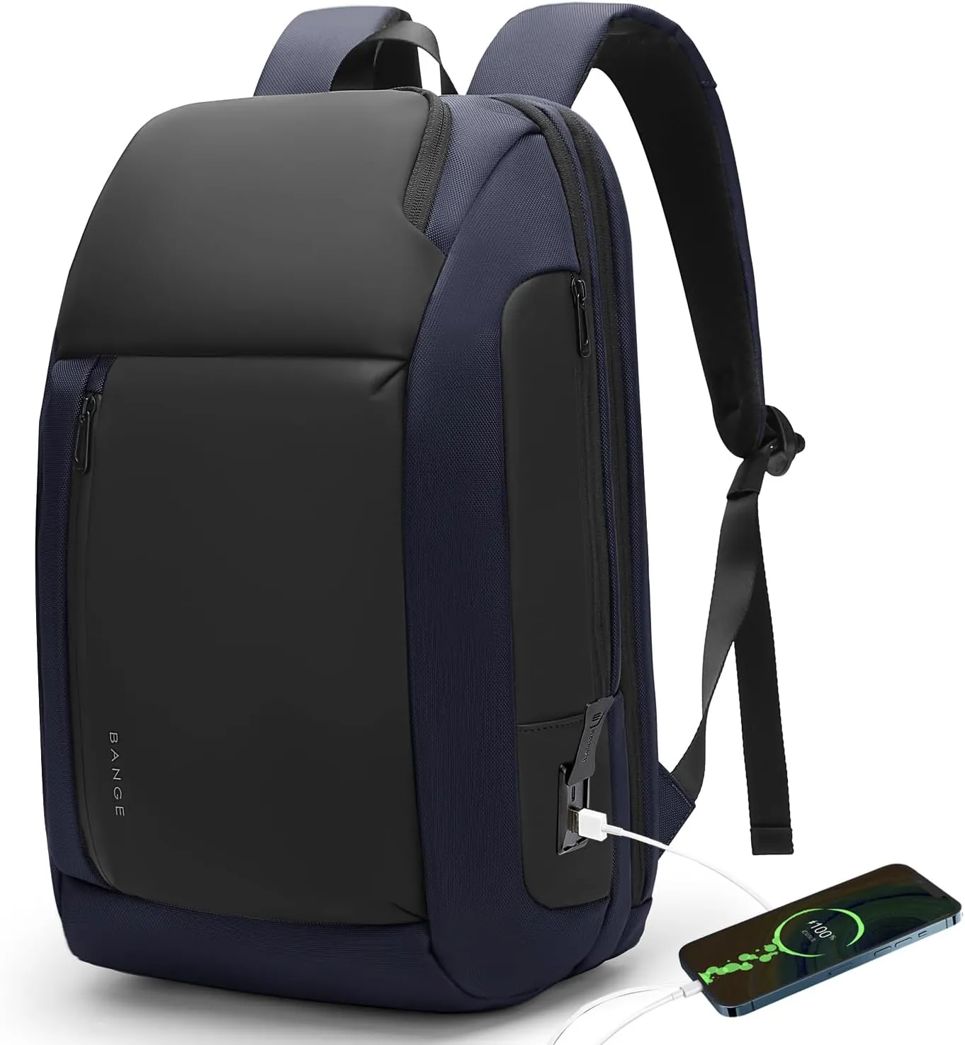BANGE Travel BackpacksOvernight Laptop Carry-On Backpack for Airplanes Waterproof 15.6 inch Laptop Backpack for Men and Women (Blue)