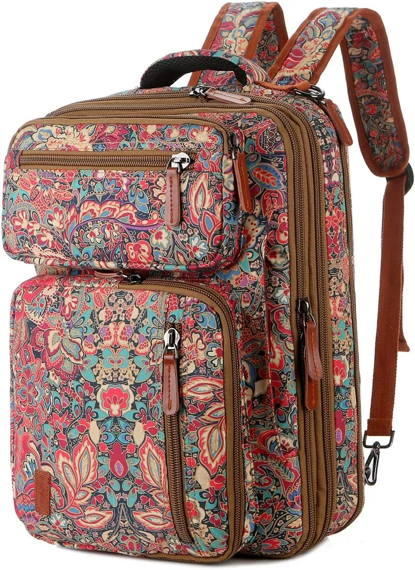 Baosha Convertible Backpack Briefcase 15.6 Inch Laptop Bag Case Outdoor Travel Backpack Hiking Rucksack for Women BC-04 (HS)