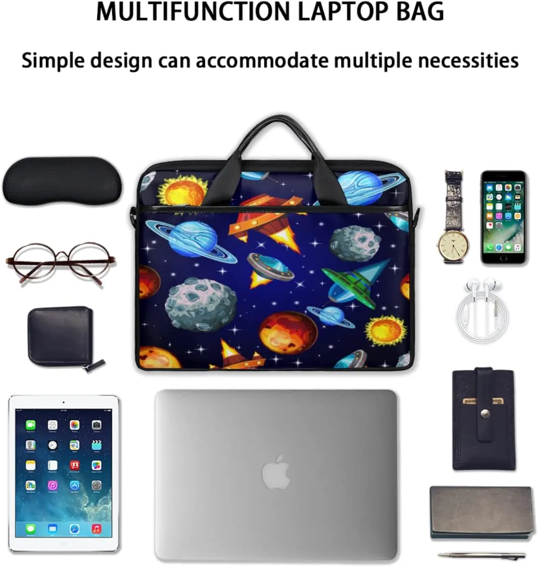 Baseball Ball Print Laptop Shoulder Messenger Bag Waterproof Laptop Briefcase with Handle and Padded Strap Case Sleeve