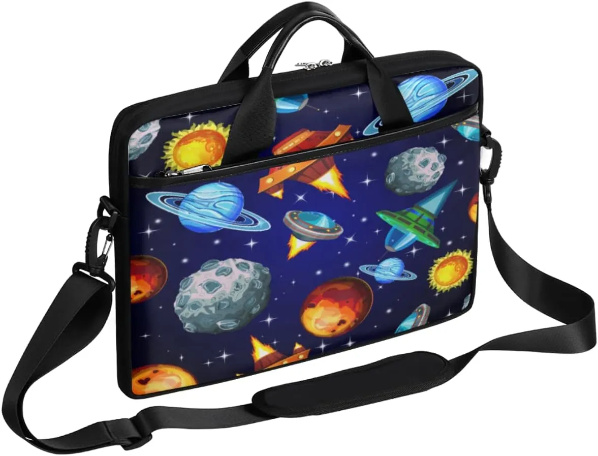Baseball Ball Print Laptop Shoulder Messenger Bag Waterproof Laptop Briefcase with Handle and Padded Strap Case Sleeve