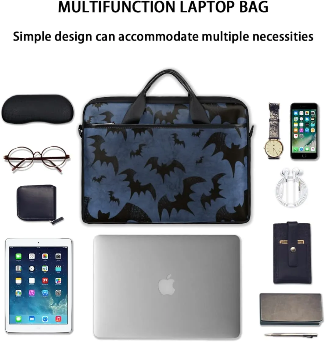 Basketball Texture Laptop Shoulder Messenger Bag Waterproof Laptop Briefcase Handle Padded Strap
