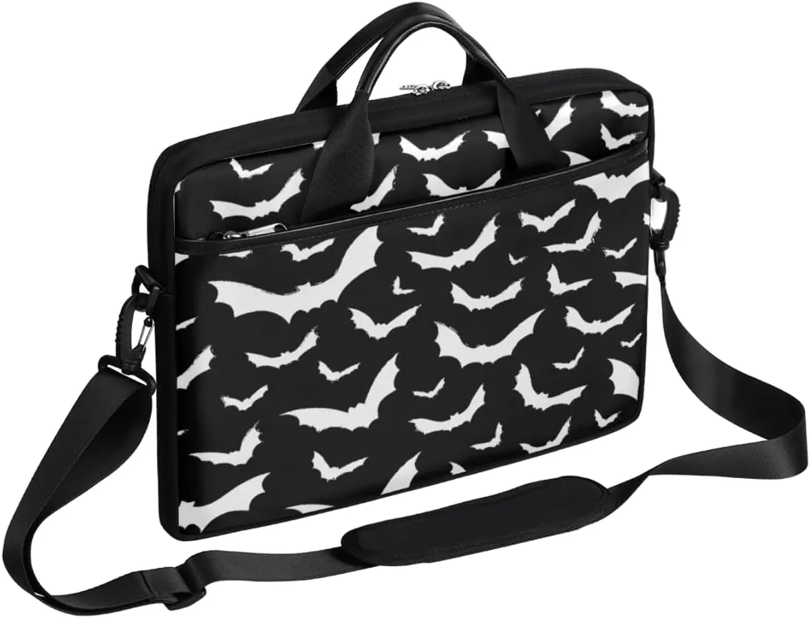 Basketball Texture Laptop Shoulder Messenger Bag Waterproof Laptop Briefcase Handle Padded Strap
