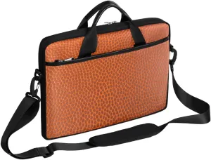 Basketball Texture Laptop Shoulder Messenger Bag Waterproof Laptop Briefcase Handle Padded Strap