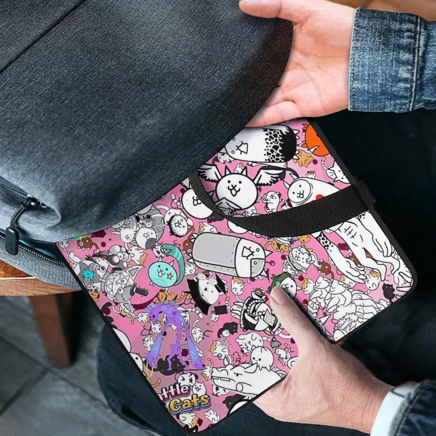Battle-Cats Slim Laptop Bag - Lightweight And Water-Resistant Carrying Case with Handle