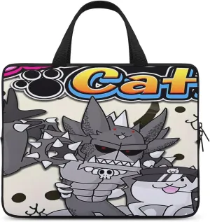 Battle-Cats Slim Laptop Bag - Lightweight And Water-Resistant Carrying Case with Handle