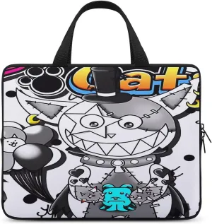 Battle-Cats Slim Laptop Bag - Lightweight And Water-Resistant Carrying Case with Handle