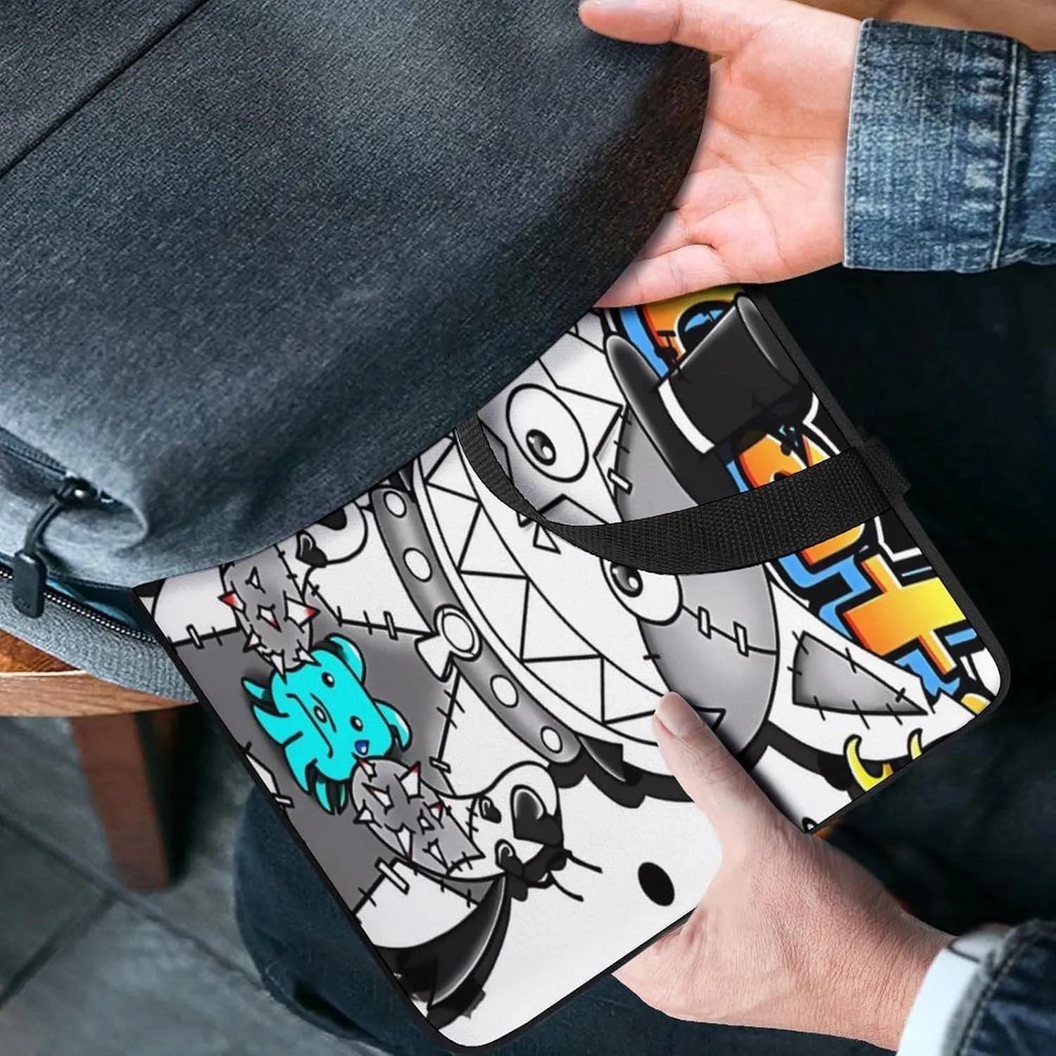 Battle-Cats Slim Laptop Bag - Lightweight And Water-Resistant Carrying Case with Handle