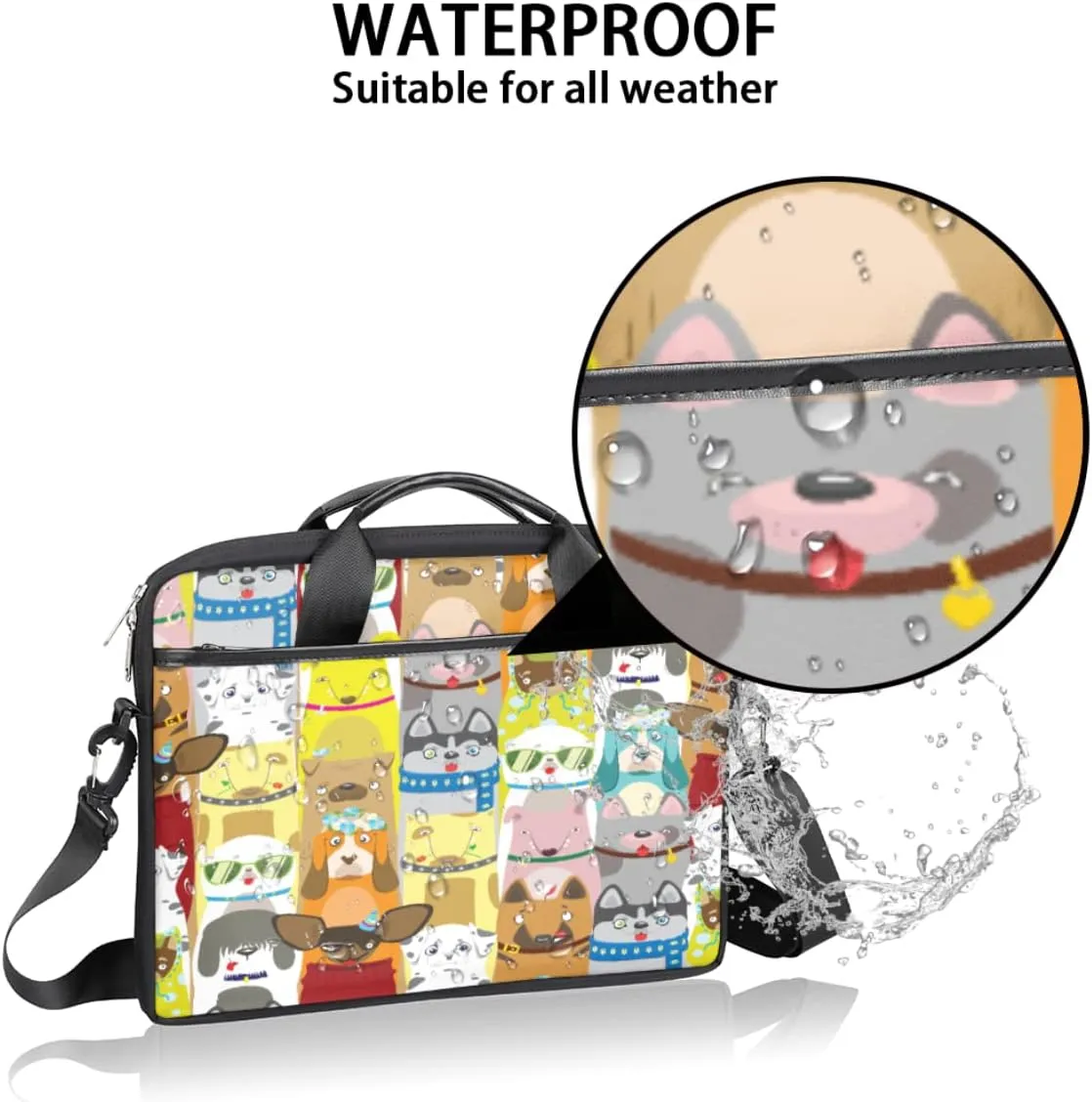 Beautiful African Woman Laptop Shoulder Messenger Bag Waterproof Laptop Briefcase with Handle and Padded Strap Case Sleeve