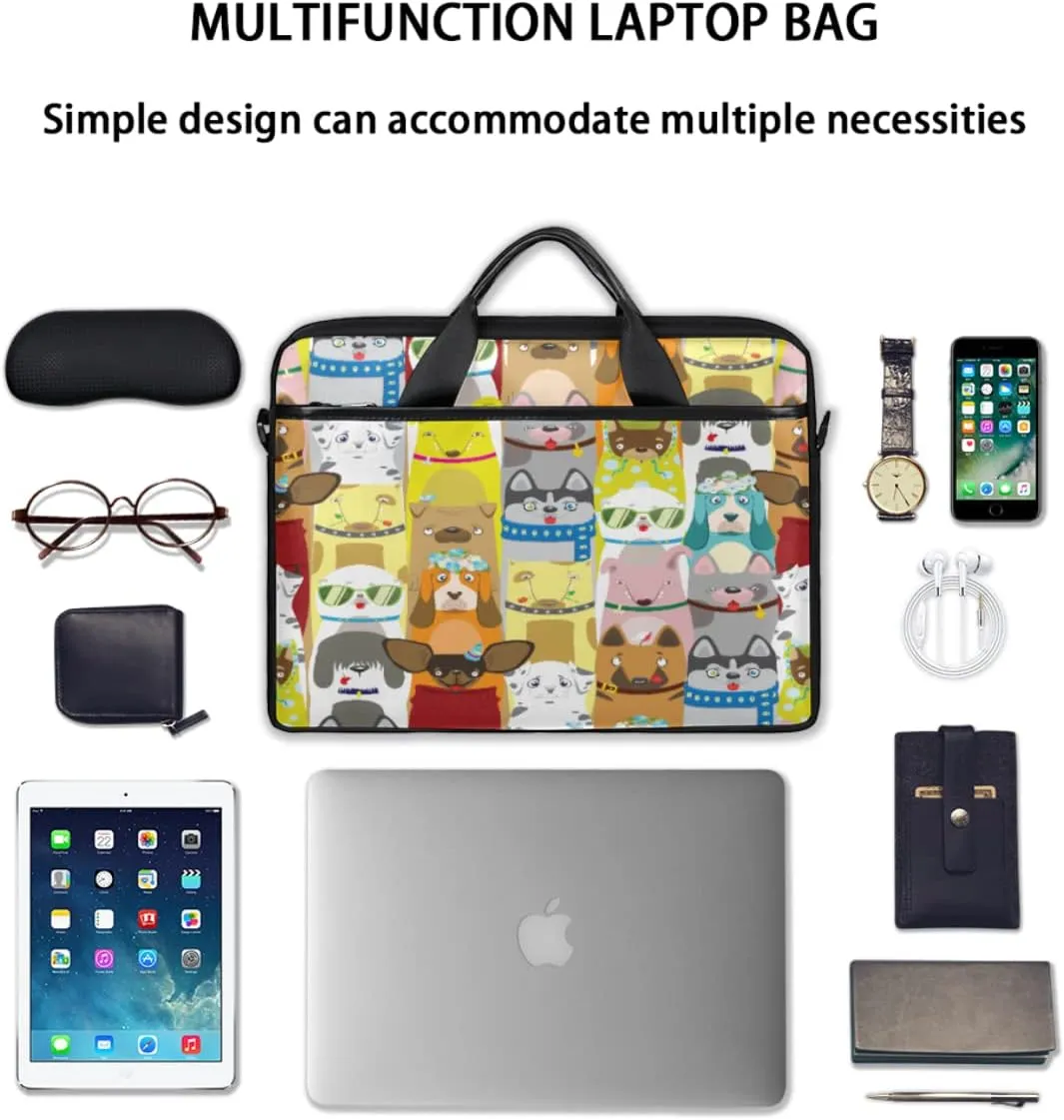 Beautiful African Woman Laptop Shoulder Messenger Bag Waterproof Laptop Briefcase with Handle and Padded Strap Case Sleeve
