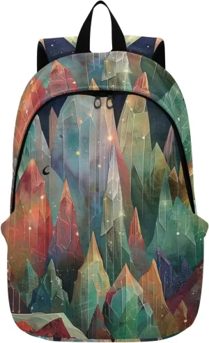 Beautiful Jewel Mountain Womens Laptop Backpack, Multifunctional Travel Backpack, Travel Backpack Waterproof