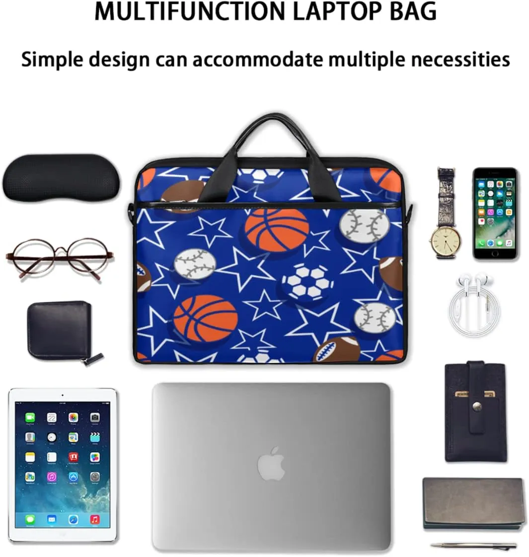 Beautiful Peacock Tail Watercolor Laptop Shoulder Messenger Bag Waterproof Laptop Briefcase with Handle Padded Strap