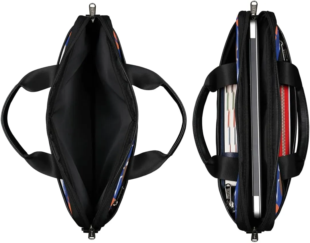 Beautiful Peacock Tail Watercolor Laptop Shoulder Messenger Bag Waterproof Laptop Briefcase with Handle Padded Strap