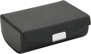 Beautyflier Large Lipstick Case with Mirror, Women’s PU Leather Lipstick Case Holder for Purse with Mirror Rectangle Makeup Travel Cases, Women's Portable Lipstick Pouch Travel Cosmetic Case (Black)