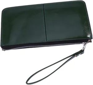 BESPORTBLE Zipper Buckle Clutch Purse Women Evening Dark Handbags Ladies Wallet High Capacity Envelope Bag Mobile Handbag Holder Green