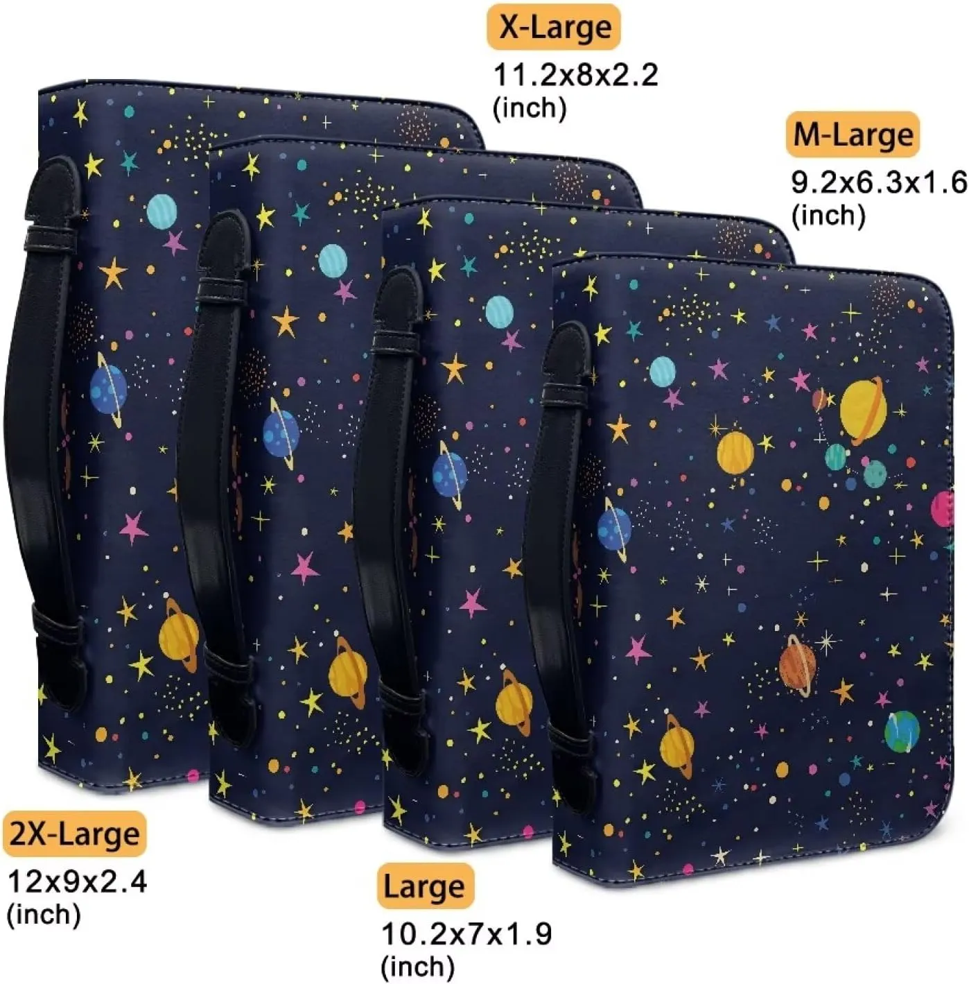 Bible Cover for Men Women Dustproof PU Leather Study Bible Protective Bag Handy Storage Bag with Handle Size M-2XL