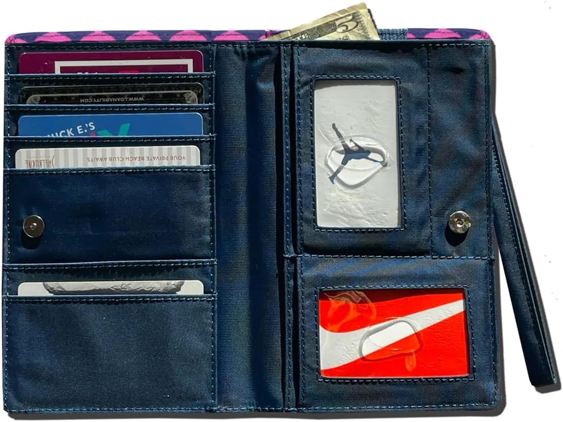 Big Skinny Women's Plus Size myPhone Bi-Fold Slim Wallet, Holds Up to 20 Cards