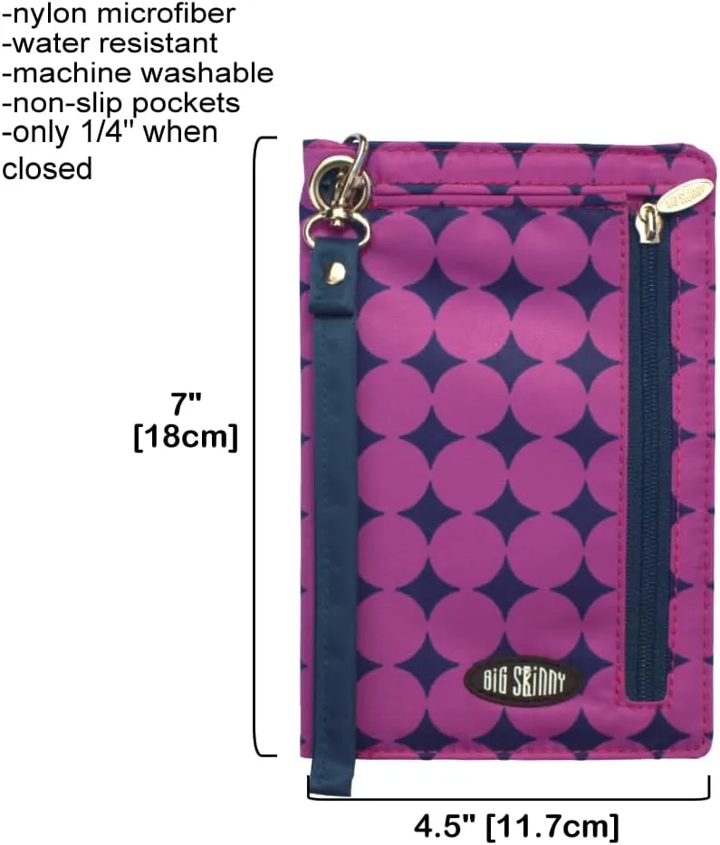Big Skinny Women's Plus Size myPhone Bi-Fold Slim Wallet, Holds Up to 20 Cards