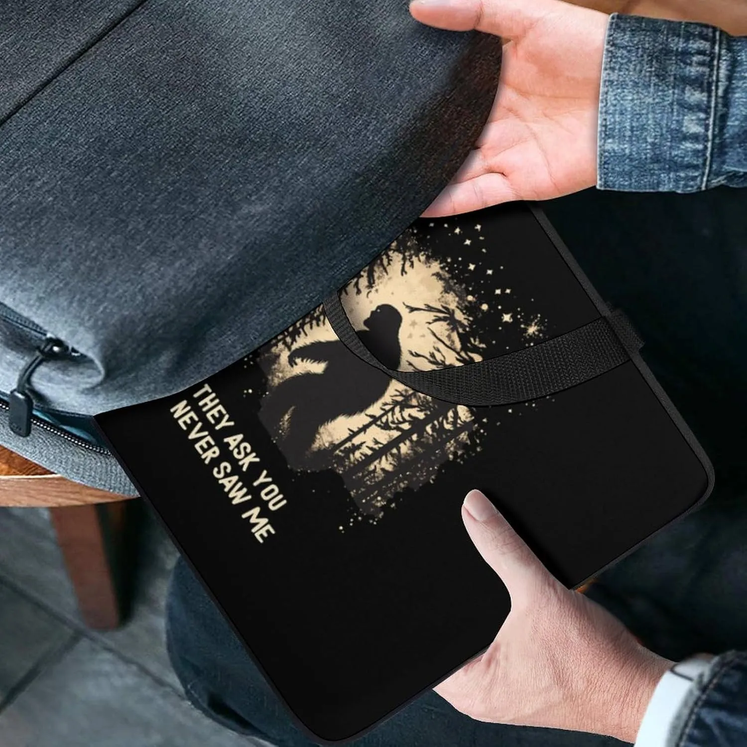 Bigfoot If They Ask You Never Saw Me Laptop Sleeve Bag Computer Carrying Case Laptops Protective Cover for Travel Business