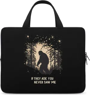Bigfoot If They Ask You Never Saw Me Laptop Sleeve Bag Computer Carrying Case Laptops Protective Cover for Travel Business