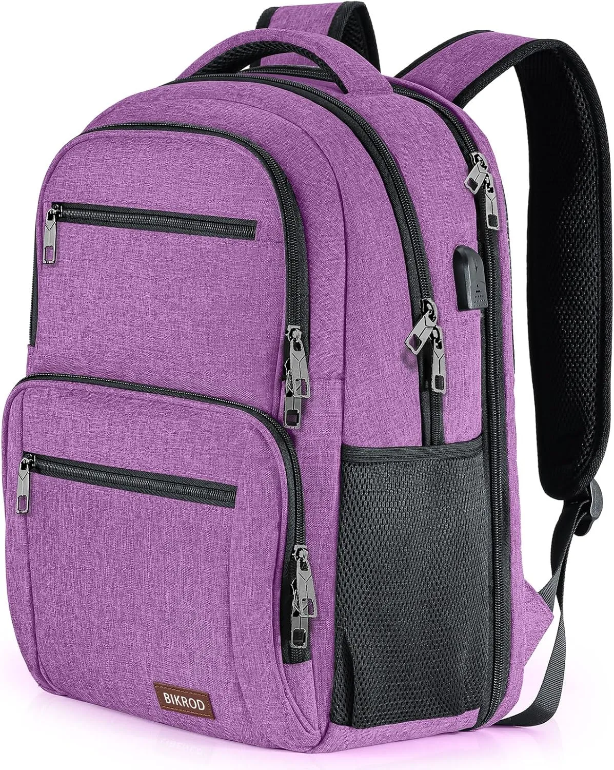 BIKROD Backpack for Girls Women, School Backpack for Teen Boys, Lightweight Casual High School Bookbag, Daily-use Travel Laptop Backpack with USB Charging Port Fits 15.6 Inch Notebook
