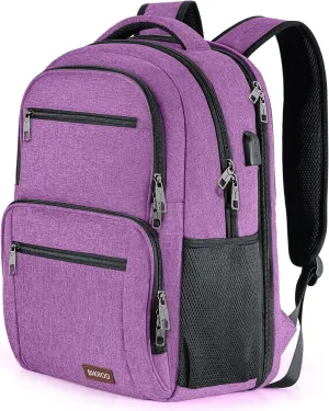 BIKROD Backpack for Girls Women, School Backpack for Teen Boys, Lightweight Casual High School Bookbag, Daily-use Travel Laptop Backpack with USB Charging Port Fits 15.6 Inch Notebook