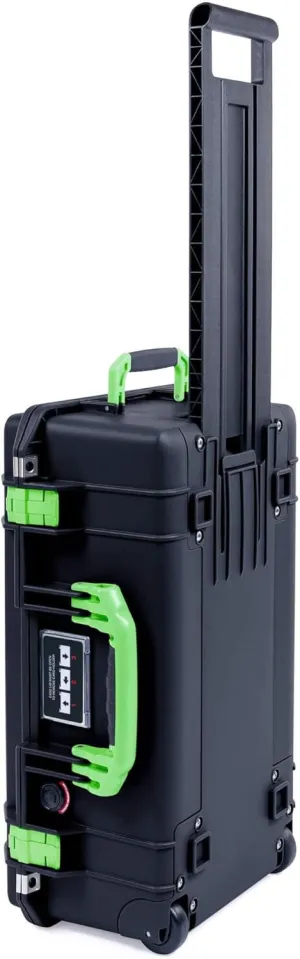 Black & Lime Green Pelican 1535 Air case Comes Empty. Carry-on Size.