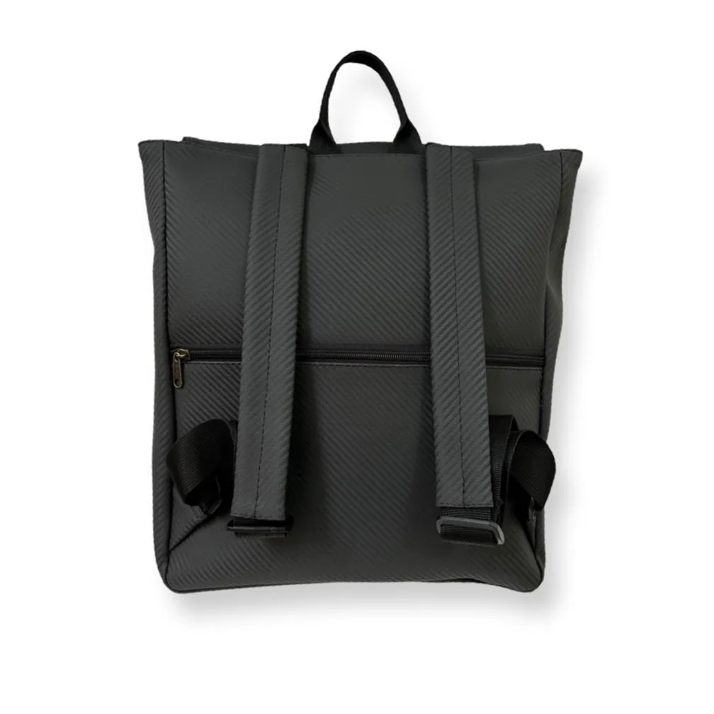 Black Texture Large Students Backpack