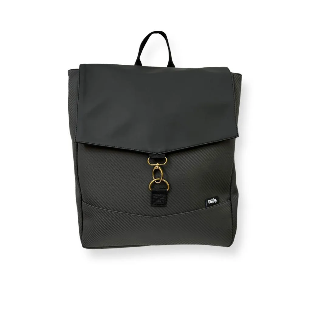 Black Texture Large Students Backpack