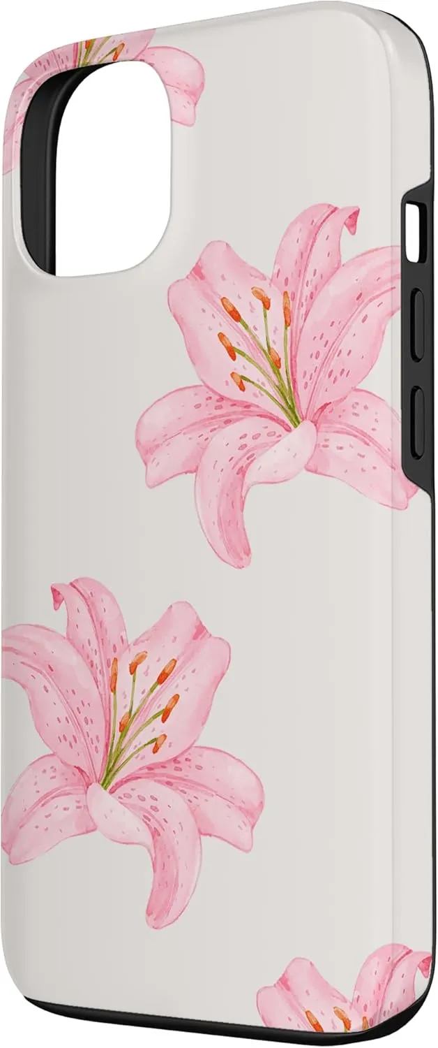 Blooming Tiger Lily Coquette Girls Cute Pink Case for iPhone 13