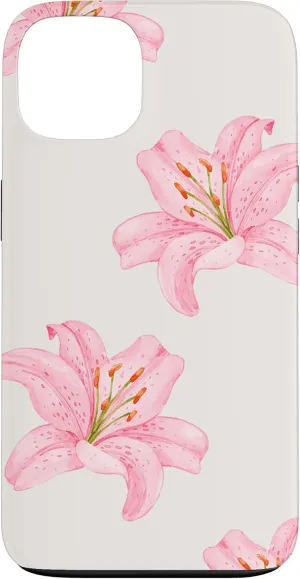 Blooming Tiger Lily Coquette Girls Cute Pink Case for iPhone 13