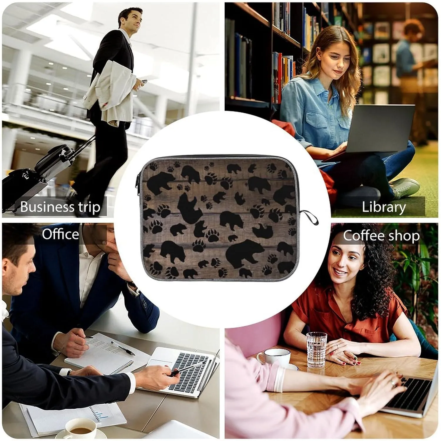 Blue Quaker Parrots Large Capacity Portable Laptop Case Unisex