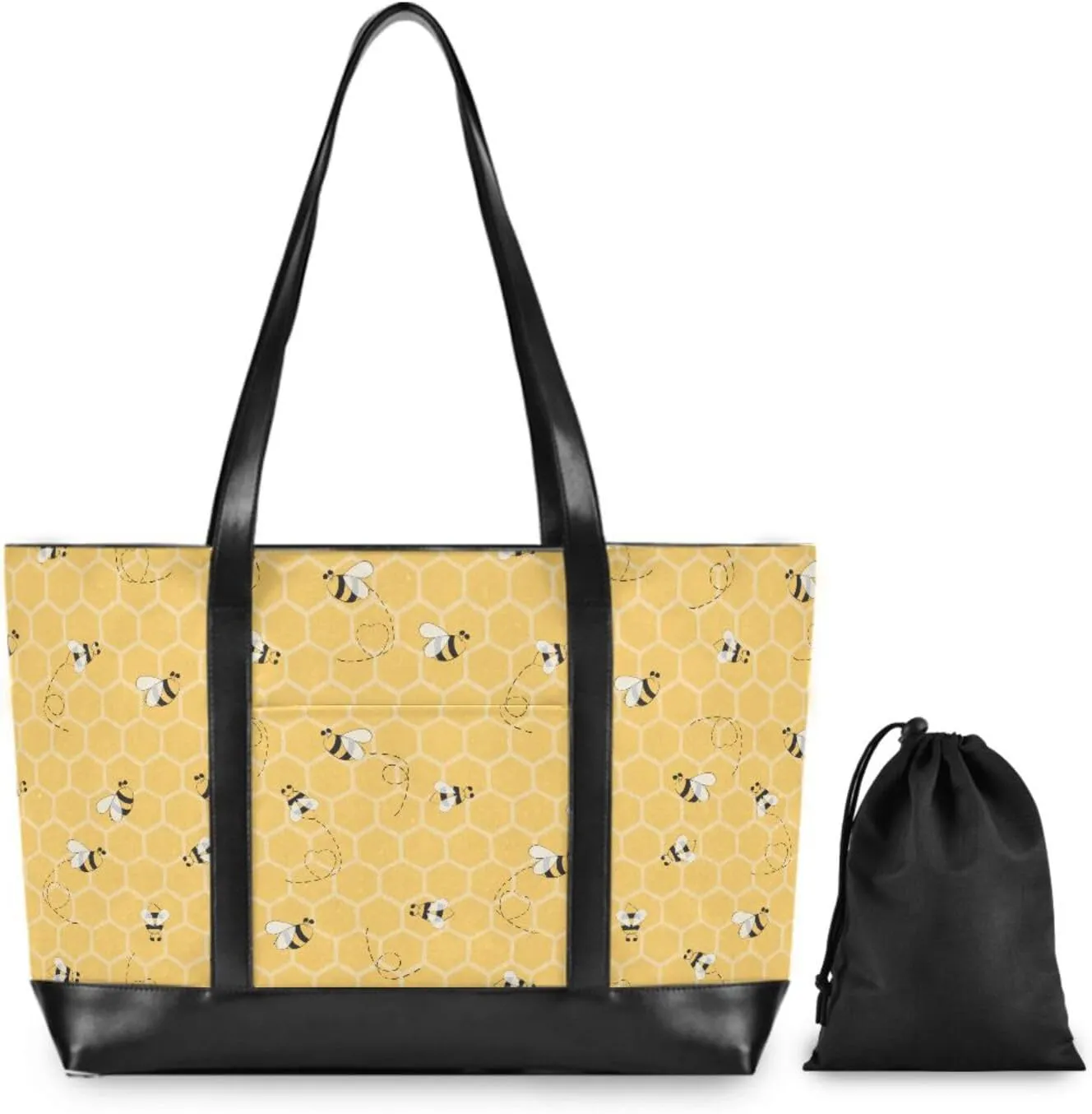 Blueberry Fruit Laptop Tote Bag for Women - Canvas Teacher Work Travel Bag with Zipper