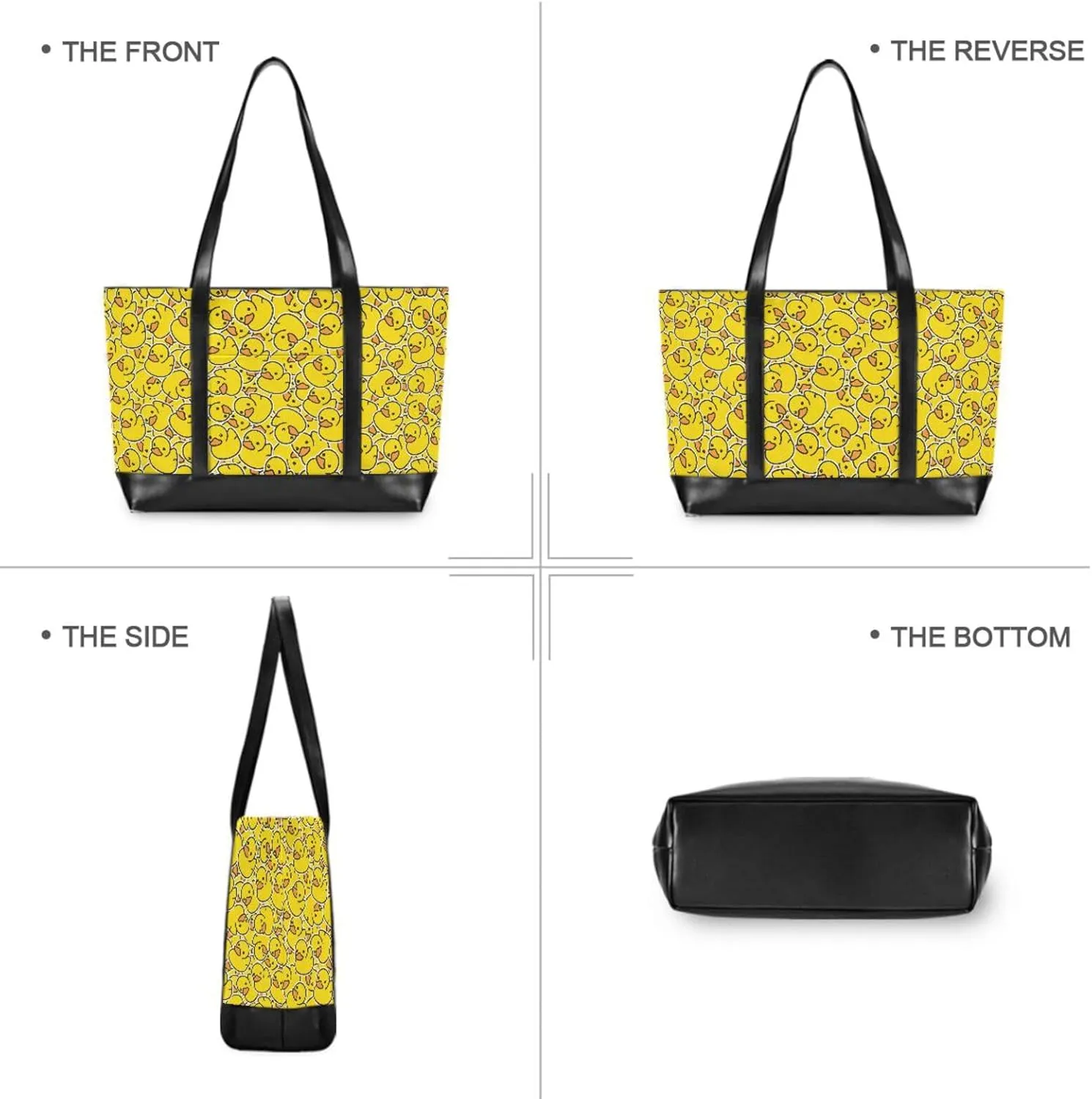 Blueberry Fruit Laptop Tote Bag for Women - Canvas Teacher Work Travel Bag with Zipper