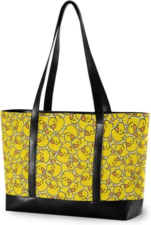 Blueberry Fruit Laptop Tote Bag for Women - Canvas Teacher Work Travel Bag with Zipper