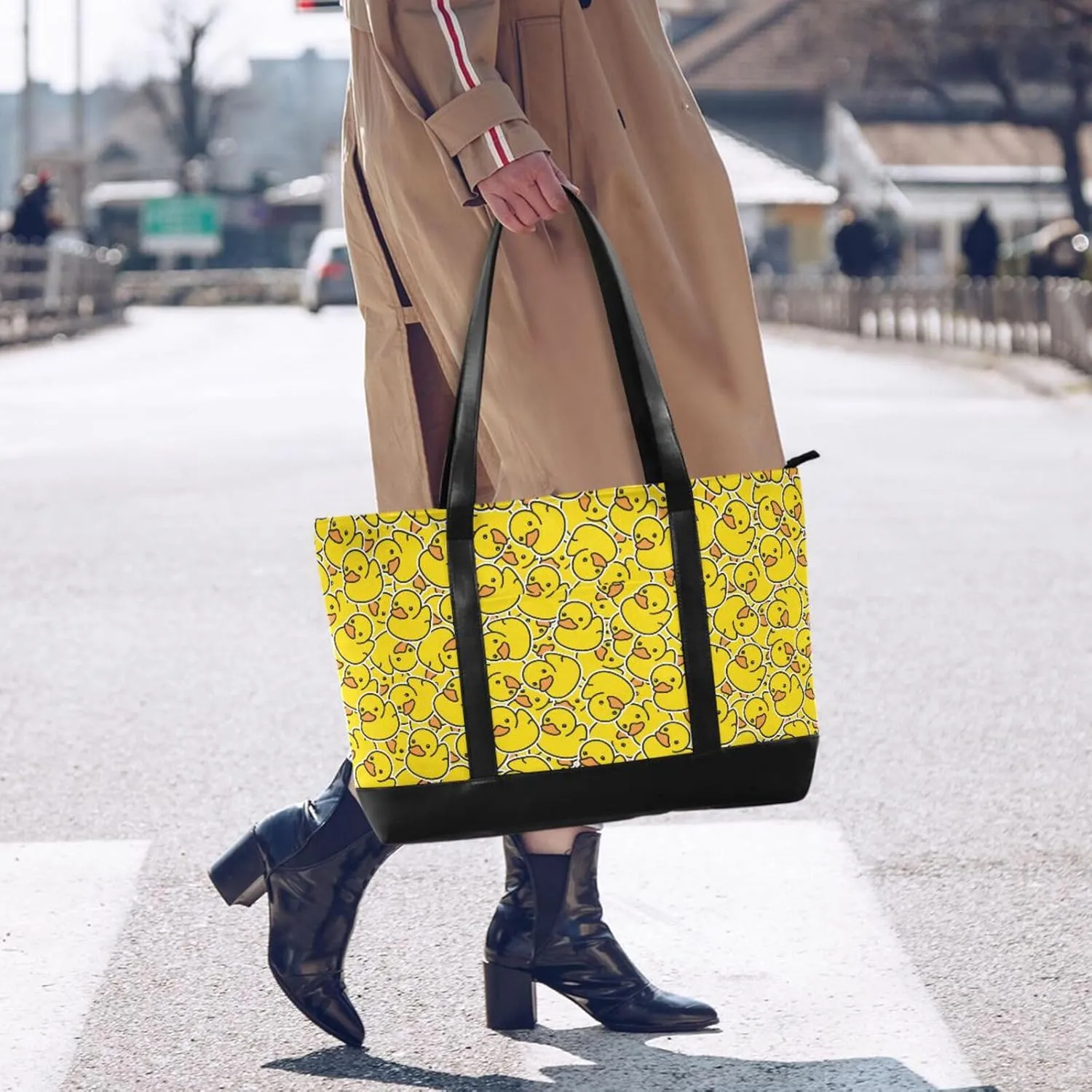 Blueberry Fruit Laptop Tote Bag for Women - Canvas Teacher Work Travel Bag with Zipper