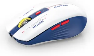 Bluetooth Wireless Mouse - (BT1/BT2 USB) Tri-Mode High Performance, Rechargeable, Multi-Device Compatible with PC/Laptop/Computer/MacBook/iPad Air Pro (Blue and White)