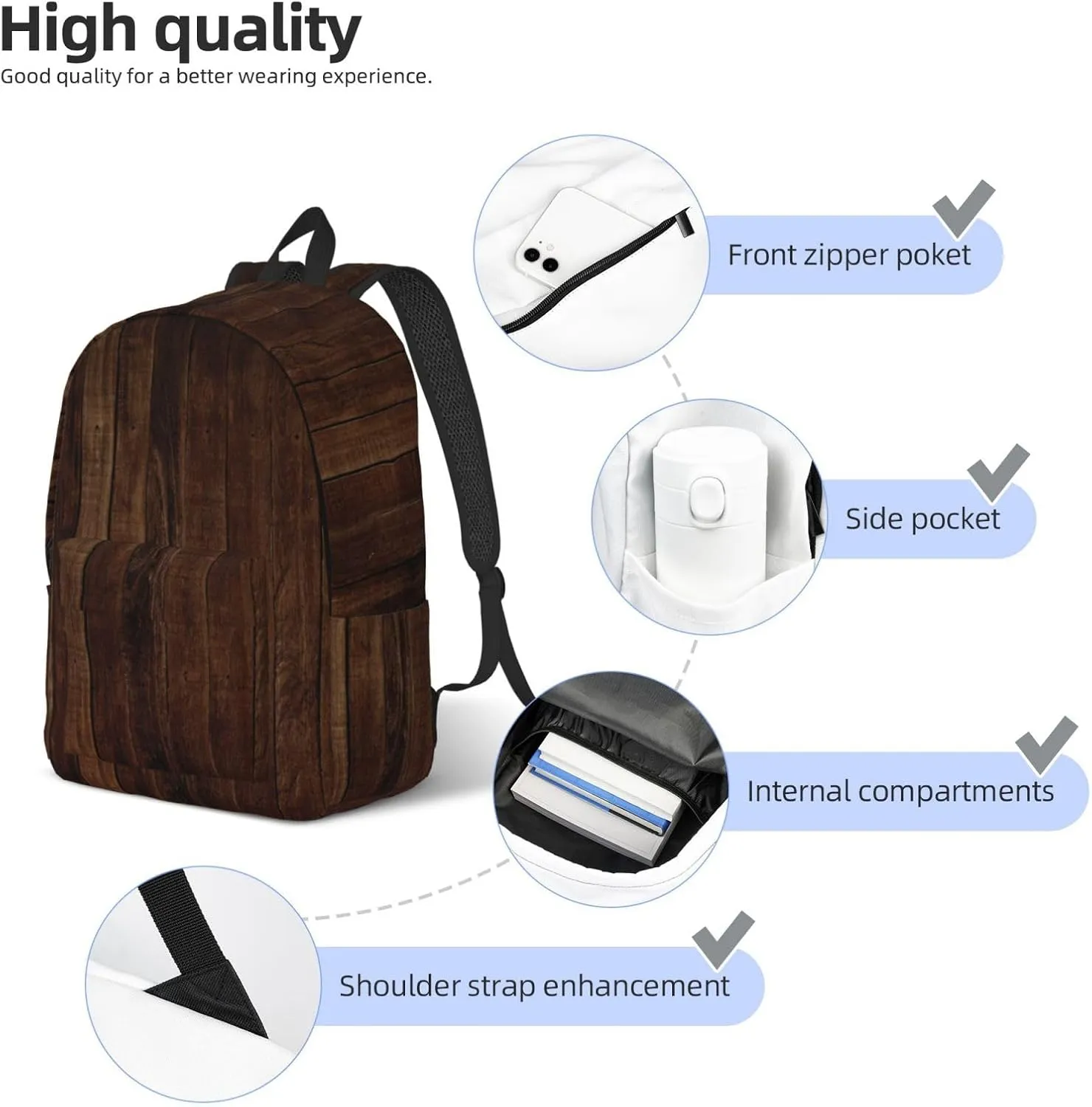 Board Stripe Canvas Casual Lightweight Duffel Bag, Fashion Duffel Bag, Casual Daypack, Unisex Travel Backpack