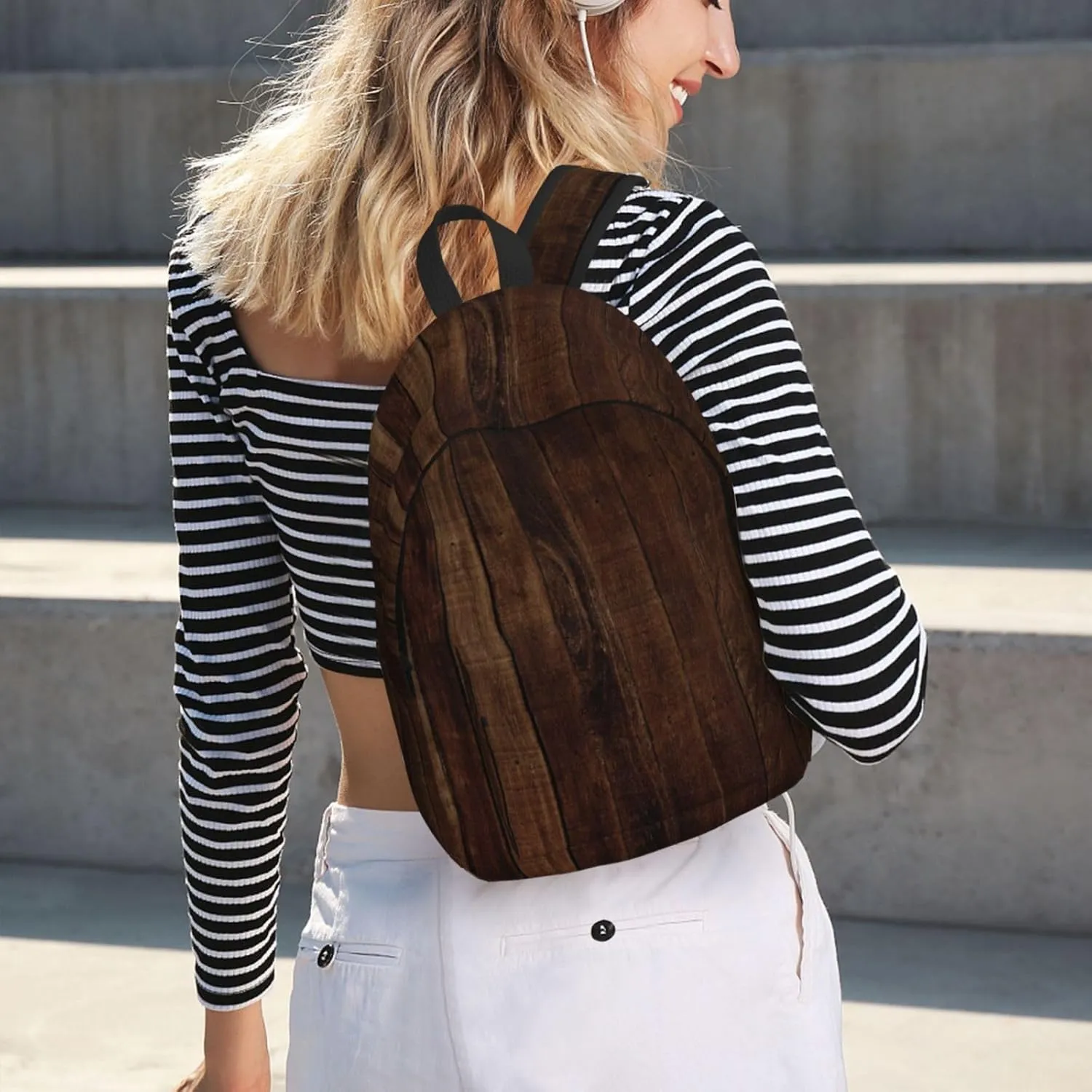 Board Stripe Canvas Casual Lightweight Duffel Bag, Fashion Duffel Bag, Casual Daypack, Unisex Travel Backpack