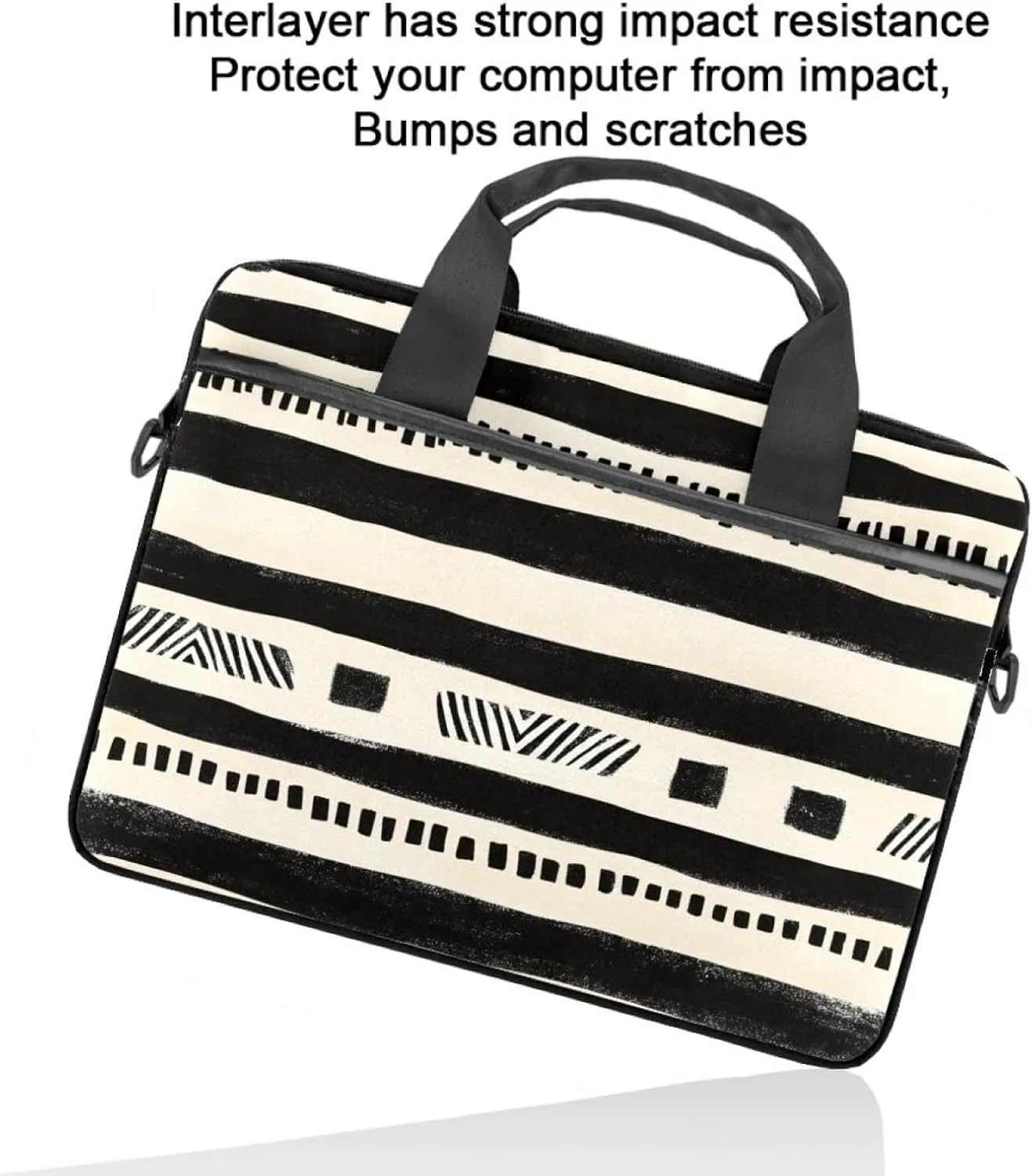 Boho Aesthetic Little Florals Laptop Bag Case Computer Sleeve Shoulder Messenger Bag for Work School