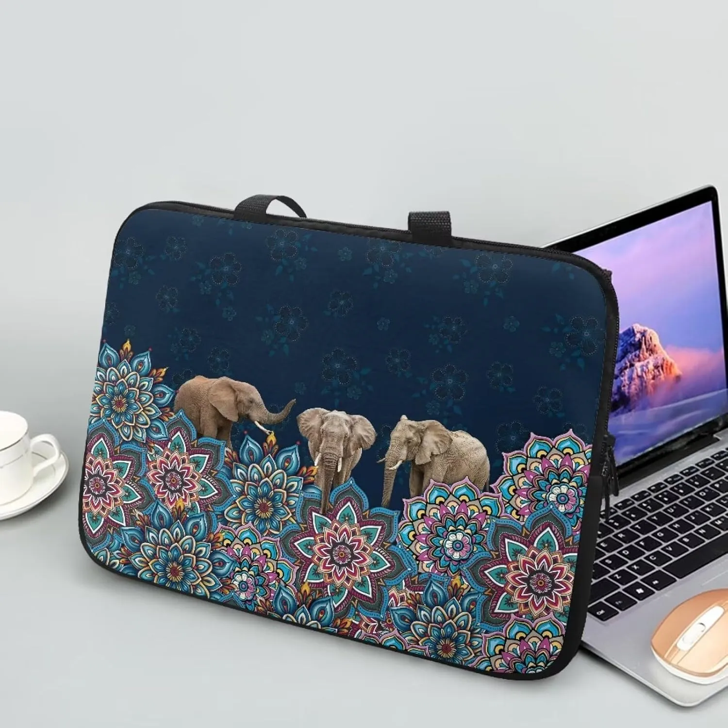 Boho Aztec Print Laptop Sleep Bag for Men Slim Briefcase Laptop Messenger Bag 17inch Laptop Sleeve Case Handbag Laptop Cover Cute Laptop Tote Bag for 14"15"15.6"17.3"Laptop