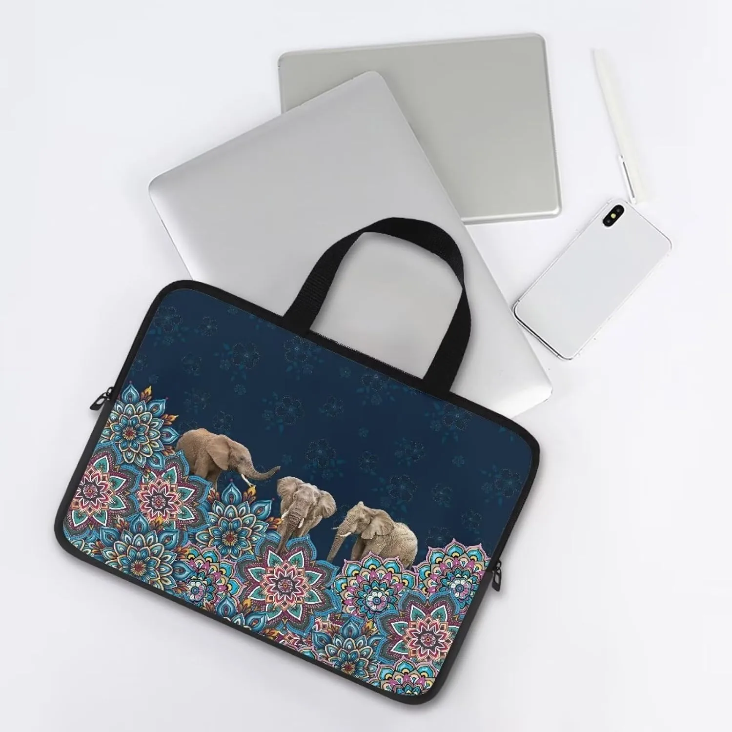 Boho Aztec Print Laptop Sleep Bag for Men Slim Briefcase Laptop Messenger Bag 17inch Laptop Sleeve Case Handbag Laptop Cover Cute Laptop Tote Bag for 14"15"15.6"17.3"Laptop